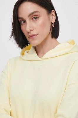 Zdjęcie produktu Calvin Klein bluza damska kolor żółty z kapturem gładka