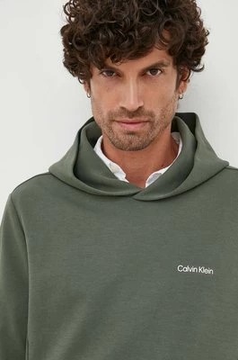 Zdjęcie produktu Calvin Klein bluza męska kolor zielony z kapturem gładka
