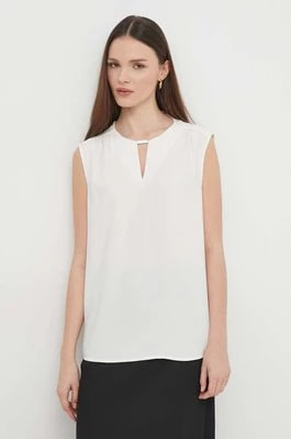 Zdjęcie produktu Calvin Klein bluzka damska kolor beżowy gładka