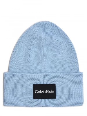 Zdjęcie produktu Calvin Klein Czapka męska Mężczyźni Bawełna niebieski jednolity,