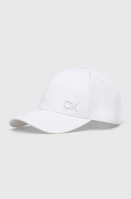 Zdjęcie produktu Calvin Klein czapka z daszkiem bawełniana kolor biały K60K612000