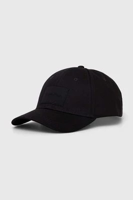 Zdjęcie produktu Calvin Klein czapka z daszkiem bawełniana kolor czarny z aplikacją