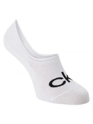 Zdjęcie produktu Calvin Klein Damskie skarpety do obuwia sportowego Kobiety Bawełna biały nadruk,