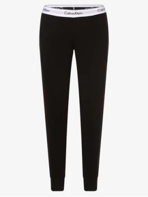 Zdjęcie produktu Calvin Klein Damskie spodnie dresowe Kobiety Bawełna czarny jednolity,