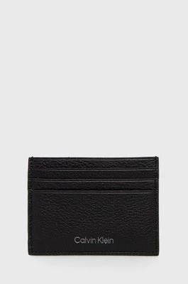 Zdjęcie produktu Calvin Klein Etui na karty skórzane męski kolor czarny