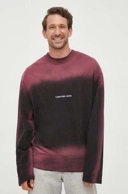 Zdjęcie produktu Calvin Klein Jeans bluza bawełniana męska kolor czarny z nadrukiem