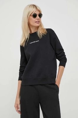 Zdjęcie produktu Calvin Klein Jeans bluza damska kolor czarny z aplikacją