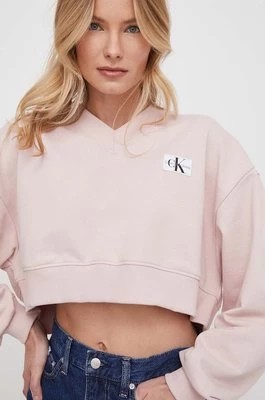Zdjęcie produktu Calvin Klein Jeans bluza damska kolor różowy gładka