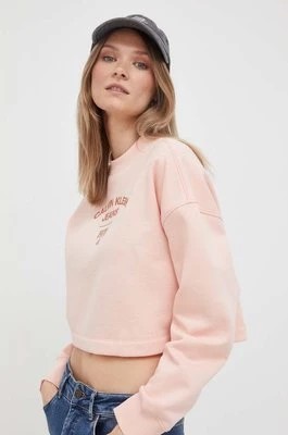 Zdjęcie produktu Calvin Klein Jeans bluza damska kolor różowy z nadrukiem