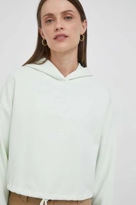 Zdjęcie produktu Calvin Klein Jeans bluza damska kolor zielony z kapturem z nadrukiem