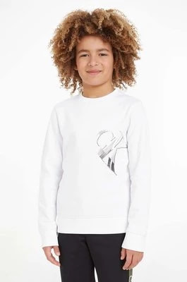 Zdjęcie produktu Calvin Klein Jeans bluza dziecięca kolor biały z nadrukiem