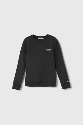 Zdjęcie produktu Calvin Klein Jeans bluza dziecięca kolor czarny z aplikacją