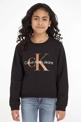 Zdjęcie produktu Calvin Klein Jeans bluza dziecięca kolor czarny z nadrukiem