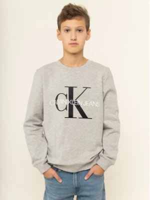 Zdjęcie produktu Calvin Klein Jeans Bluza Monogram Logo IU0IU00069 Szary Regular Fit