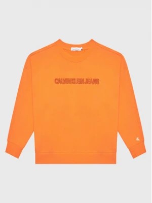 Zdjęcie produktu Calvin Klein Jeans Bluza Raised Embro IB0IB01670 Pomarańczowy Regular Fit