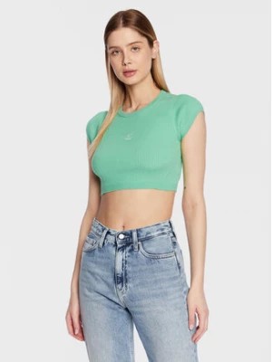 Zdjęcie produktu Calvin Klein Jeans Bluzka J20J220709 Zielony Cropped Fit