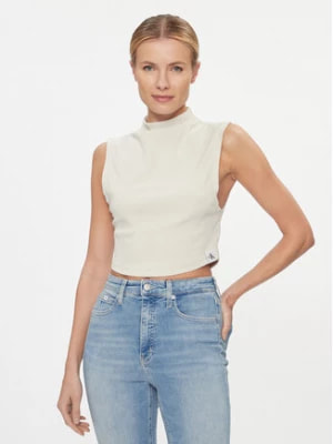 Zdjęcie produktu Calvin Klein Jeans Bluzka J20J221419 Beżowy Slim Fit