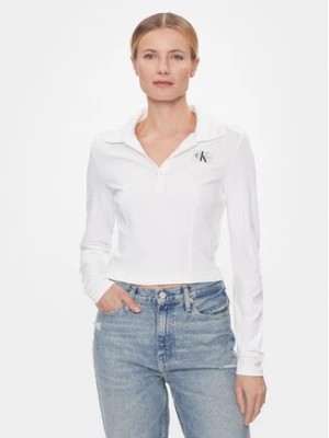 Zdjęcie produktu Calvin Klein Jeans Bluzka Polo Collar Milano Regular Top J20J222556 Biały Regular Fit