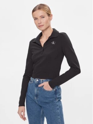 Zdjęcie produktu Calvin Klein Jeans Bluzka Polo Collar Milano Regular Top J20J222556 Czarny Regular Fit