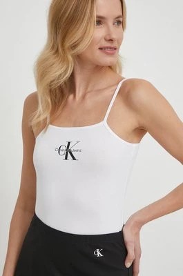 Zdjęcie produktu Calvin Klein Jeans body damskie kolor biały