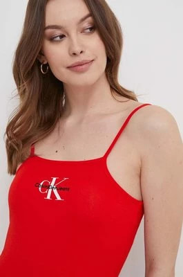 Zdjęcie produktu Calvin Klein Jeans body damskie kolor czerwony