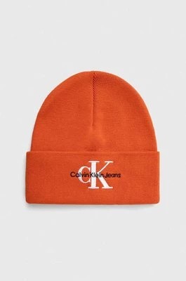 Zdjęcie produktu Calvin Klein Jeans czapka bawełniana kolor pomarańczowy bawełniana