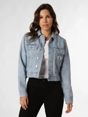 Zdjęcie produktu Calvin Klein Jeans Damska kurtka dżinsowa Kobiety Bawełna niebieski jednolity,