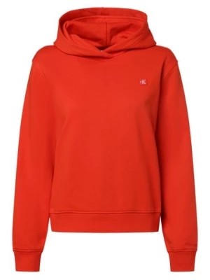 Zdjęcie produktu Calvin Klein Jeans Damski sweter z kapturem Kobiety czerwony jednolity,