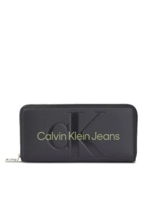 Zdjęcie produktu Calvin Klein Jeans Duży Portfel Damski Sculpted Mono Zip Around Mono K60K607634 Czarny
