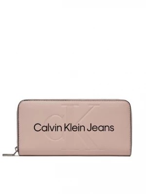 Zdjęcie produktu Calvin Klein Jeans Duży Portfel Damski Sculpted Mono Zip Around Mono K60K607634 Różowy