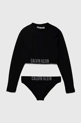 Zdjęcie produktu Calvin Klein Jeans dwuczęściowy strój kąpielowy dziecięcy kolor czarny