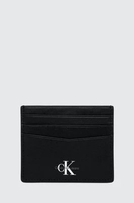 Zdjęcie produktu Calvin Klein Jeans etui na karty skórzane kolor czarny