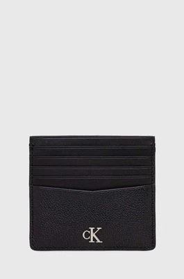 Zdjęcie produktu Calvin Klein Jeans etui na karty skórzane kolor czarny