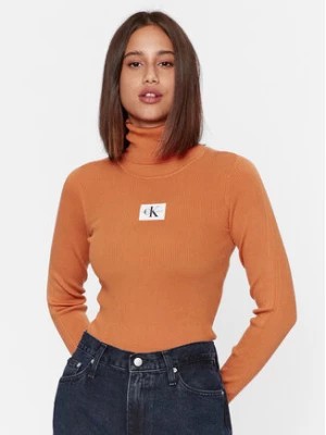Zdjęcie produktu Calvin Klein Jeans Golf J20J221688 Pomarańczowy Slim Fit