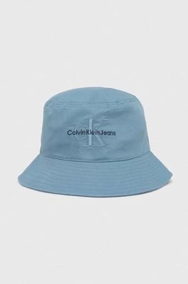 Zdjęcie produktu Calvin Klein Jeans kapelusz bawełniany kolor niebieski bawełniany