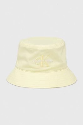 Zdjęcie produktu Calvin Klein Jeans kapelusz bawełniany kolor żółty bawełniany