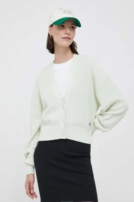 Zdjęcie produktu Calvin Klein Jeans kardigan bawełniany kolor zielony lekki