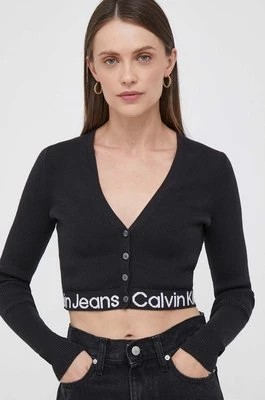 Zdjęcie produktu Calvin Klein Jeans kardigan damski kolor czarny lekki