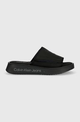 Zdjęcie produktu Calvin Klein Jeans klapki PREFRESATO SANDAL SOFTNY damskie kolor czarny na platformie YW0YW00968