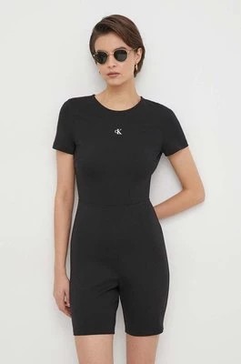 Zdjęcie produktu Calvin Klein Jeans kombinezon kolor czarny z dekoltem okrągłym
