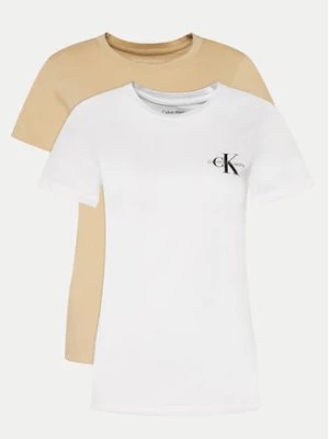 Zdjęcie produktu Calvin Klein Jeans Komplet 2 t-shirtów J20J219734 Beżowy Slim Fit