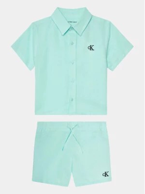 Zdjęcie produktu Calvin Klein Jeans Komplet koszula i szorty materiałowe IN0IN00177 Niebieski Regular Fit