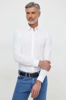 Zdjęcie produktu Calvin Klein Jeans koszula męska kolor beżowy slim z kołnierzykiem klasycznym