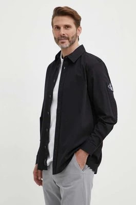 Zdjęcie produktu Calvin Klein Jeans koszula męska kolor czarny relaxed z kołnierzykiem klasycznym J30J325176