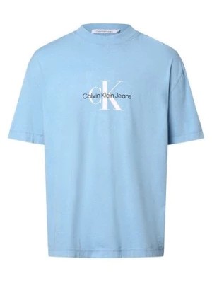Zdjęcie produktu Calvin Klein Jeans Koszulka męska Mężczyźni Bawełna niebieski nadruk,