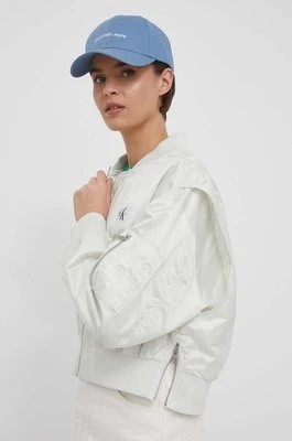 Zdjęcie produktu Calvin Klein Jeans kurtka bomber damski kolor biały przejściowa