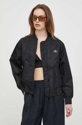 Zdjęcie produktu Calvin Klein Jeans kurtka bomber damski kolor czarny przejściowa