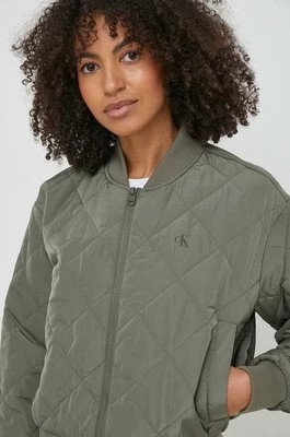 Zdjęcie produktu Calvin Klein Jeans kurtka bomber damski kolor zielony