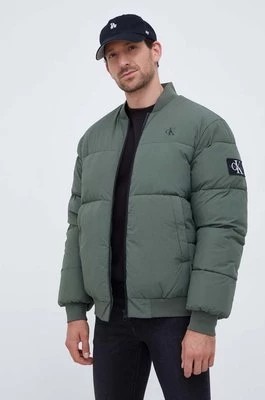 Zdjęcie produktu Calvin Klein Jeans kurtka bomber męski kolor zielony zimowa