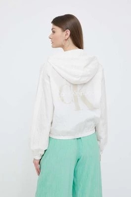 Zdjęcie produktu Calvin Klein Jeans kurtka damska kolor beżowy przejściowa